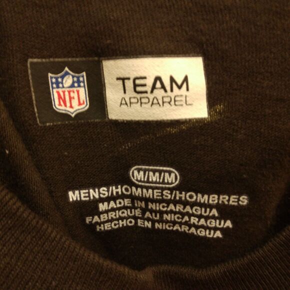 Cleveland Browns NFL team Apparel tshirt mens M Medium brown logo short sleeve - Picture 6 of 8